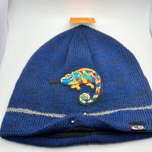 Blue chameleon beanie